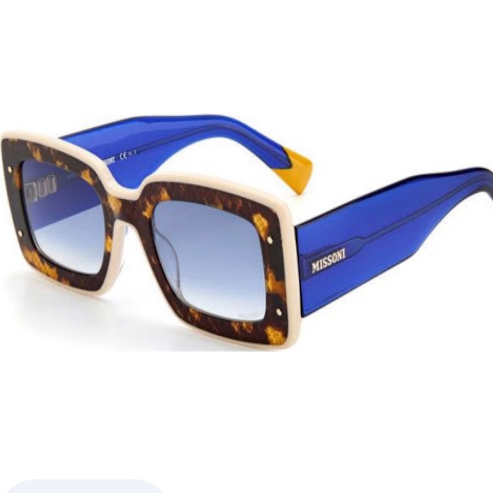 Missoni Tortoise and Blue Sunglasses